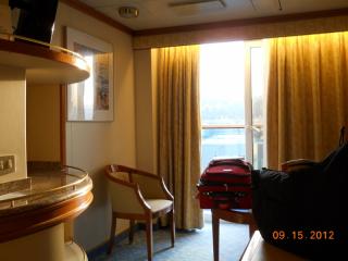 looking toward balcony