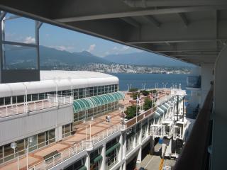 Overhang shadowing balcony