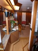 Cabin Entry Way with wood floor