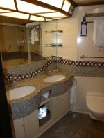 Bathroom vanity with double sinks