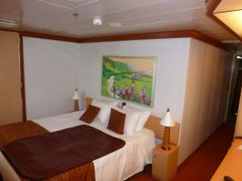 Queen bed and Night table