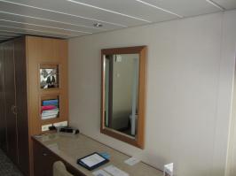 Dressing area mirror and ipod dock