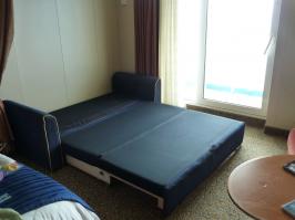Couch open as bed