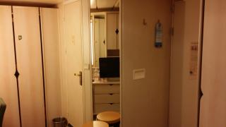 Looking at bathroom door